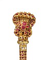Ritual Spoon (uddharane), Gold, inlaid with diamonds and rubies